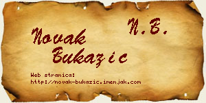Novak Bukazić vizit kartica